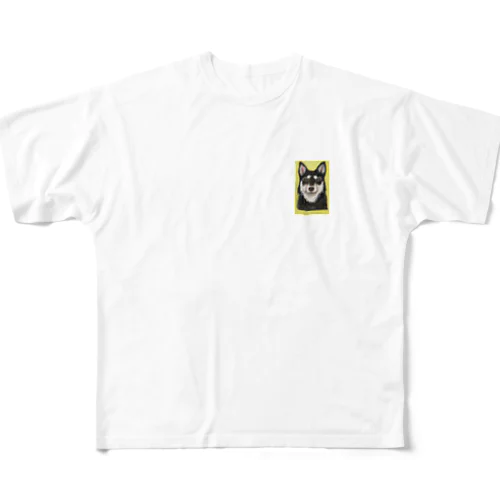黒柴 All-Over Print T-Shirt