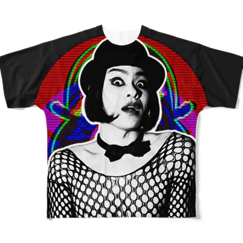 蜂鳥あみ太＝４号フルグラフィックTシャツ・スタンダード All-Over Print T-Shirt