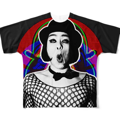 蜂鳥あみ太＝４号フルグラフィックTシャツ 「ほむ～ん」 All-Over Print T-Shirt