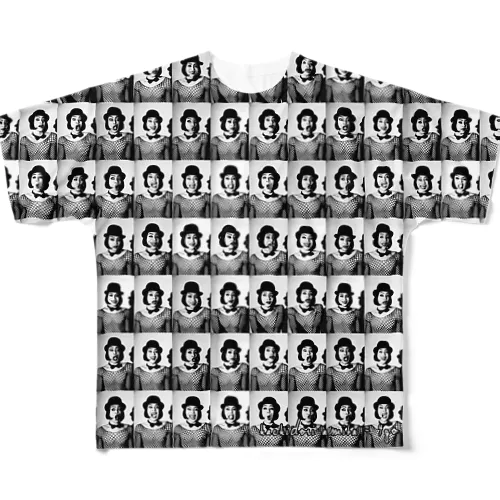 蜂鳥あみ太＝４号がいっぱいフルグラフィックTシャツ All-Over Print T-Shirt