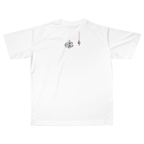 エギにつられそうな あおりいかちゃん All-Over Print T-Shirt