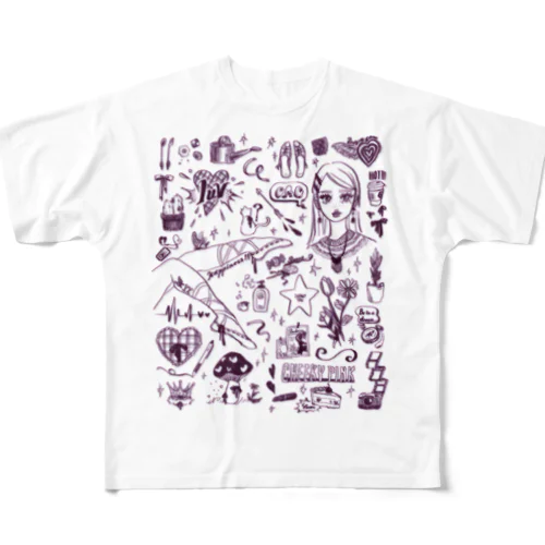 つめこみガール All-Over Print T-Shirt