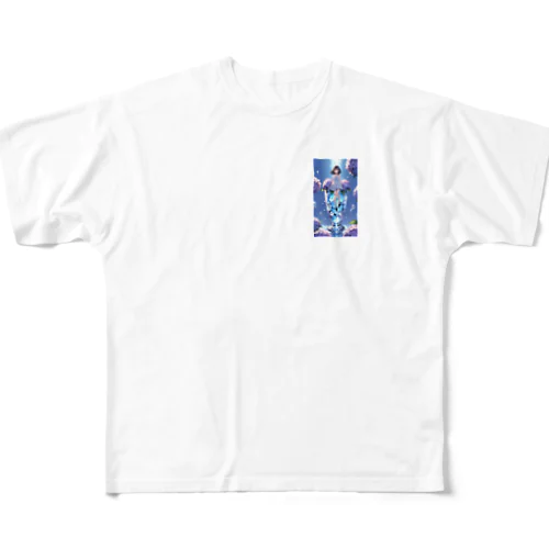 グラスの少女 All-Over Print T-Shirt