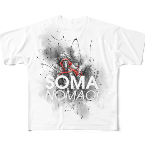 尾花龍一 × 相馬野馬追 コラボデザイン① All-Over Print T-Shirt
