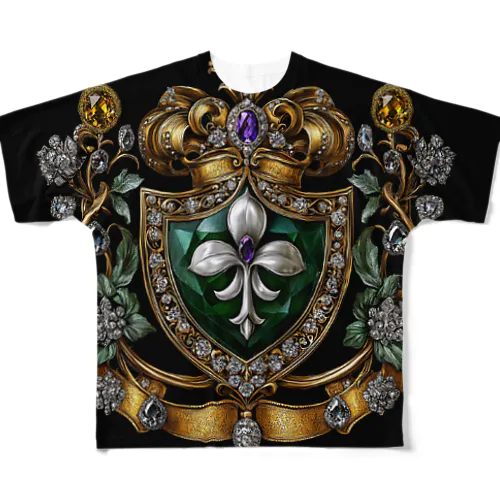 Coat of arms フルール・ド・リス All-Over Print T-Shirt