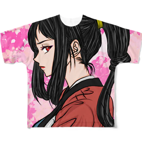 どこかで見たような侍女子です。(=^・^=) All-Over Print T-Shirt