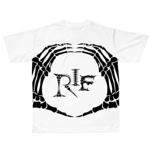 ORIF 黒ロゴ All-Over Print T-Shirt