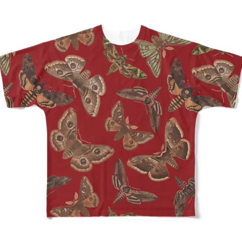 欧州の蛾（赤） All-Over Print T-Shirt