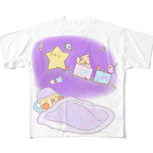 おやすみオカメインコさん All-Over Print T-Shirt