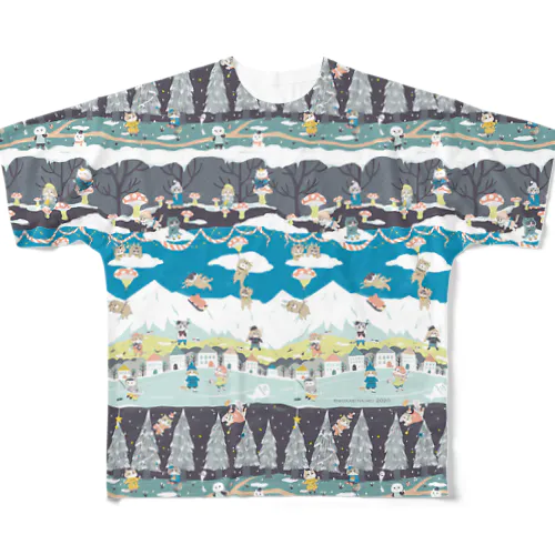 スコホ雪山 All-Over Print T-Shirt
