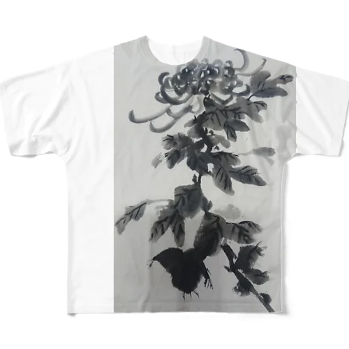 四君子菊 All-Over Print T-Shirt