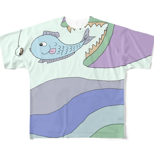 後方不注意 All-Over Print T-Shirt