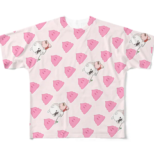 ひげうささん。つんつんましましタイプ All-Over Print T-Shirt