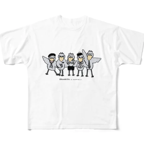 カラー　ハシビロコウ　 All-Over Print T-Shirt