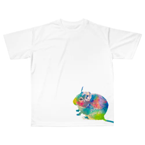 虹色デグー All-Over Print T-Shirt