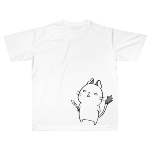放心デグー(黒) All-Over Print T-Shirt