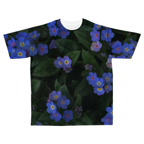 忘れな草 All-Over Print T-Shirt