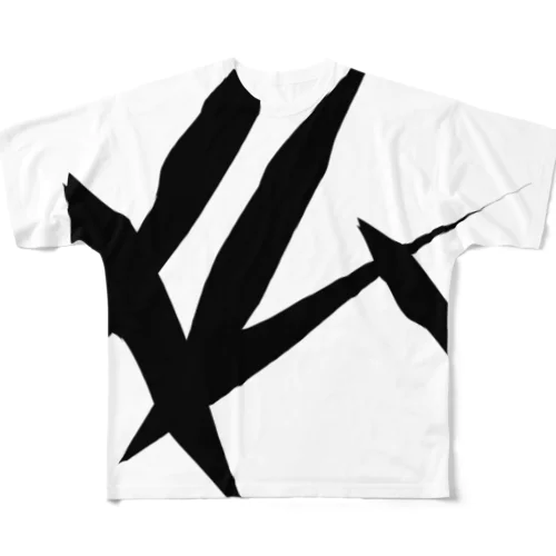 仏 All-Over Print T-Shirt