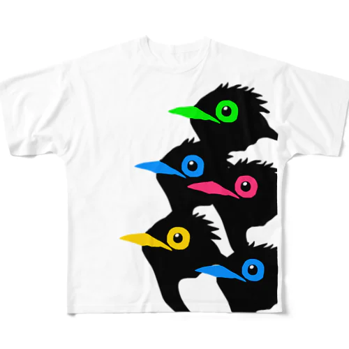 ホイホイ三原色 All-Over Print T-Shirt