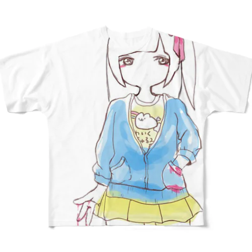 女児活動を頑張る女子 All-Over Print T-Shirt