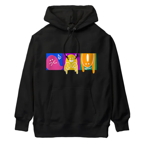愉快でカラフルなおばけ達 Heavyweight Hoodie