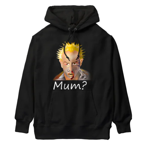 Mum?(white) Heavyweight Hoodie