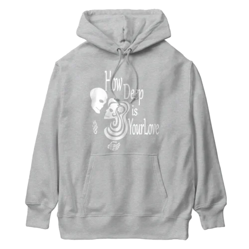 How Deep Is Your Love（白） Heavyweight Hoodie