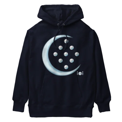 三日月とパールドットの星 Heavyweight Hoodie
