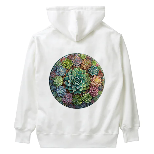 多肉曼荼羅002 Heavyweight Hoodie