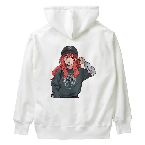 赤髪ストリート美少女 Heavyweight Hoodie