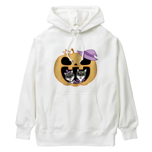 魔法使い黒柴ちゃんたちのハロウィン Heavyweight Hoodie