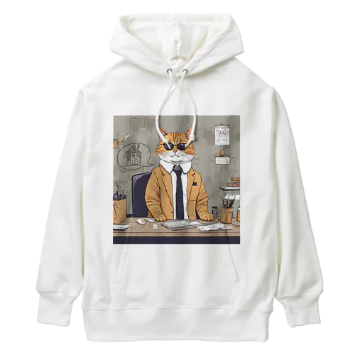 バリキャリねこ Heavyweight Hoodie