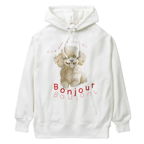 ボンジュドッグred Heavyweight Hoodie