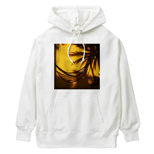 リゾート服に似合う、ハンモックで揺れる影の絵 Heavyweight Hoodie