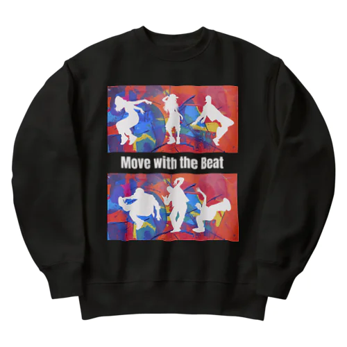 Move with the Beat~White Silhouette１０ Heavyweight Crew Neck Sweatshirt