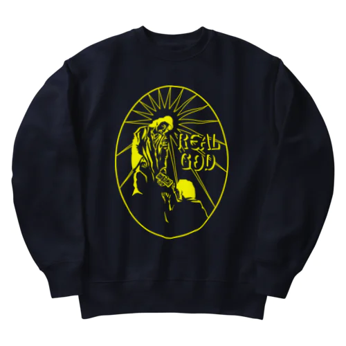 Real God1 h.t.(黄色) Heavyweight Crew Neck Sweatshirt