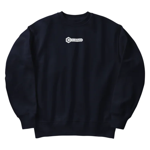 clop604 ホワイトロゴ Heavyweight Crew Neck Sweatshirt