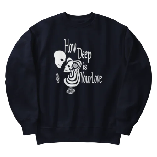 How Deep Is Your Love（白） Heavyweight Crew Neck Sweatshirt