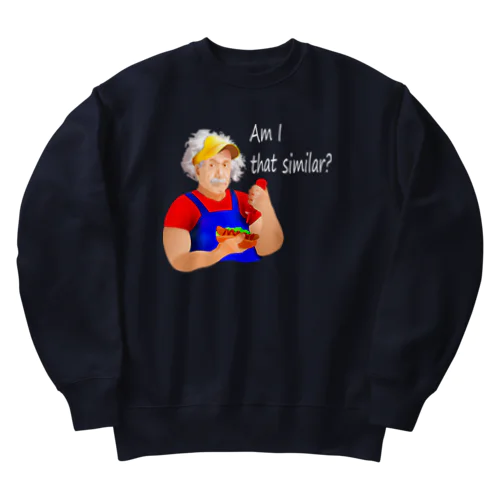 Am I That Similar?(white) Heavyweight Crew Neck Sweatshirt
