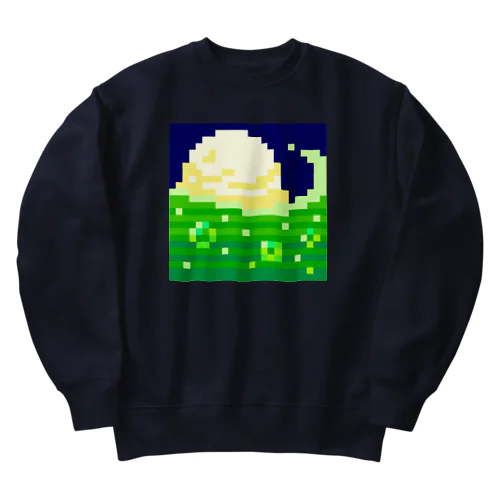 クリームソーダウェーブ【ドット絵】 Heavyweight Crew Neck Sweatshirt