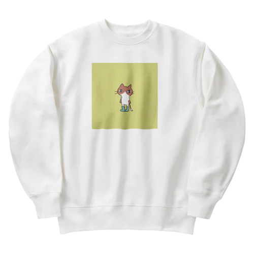 ハチワレ赤猫 Heavyweight Crew Neck Sweatshirt