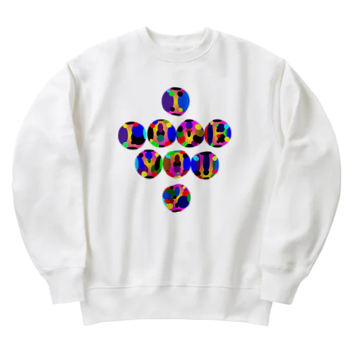 〇文字『I LOVE YOU2 h.t.』 Heavyweight Crew Neck Sweatshirt