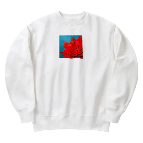 秋を告げるもみじ Heavyweight Crew Neck Sweatshirt