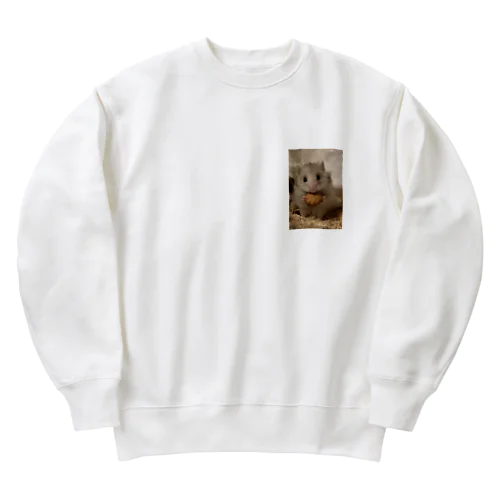 ロングヘアーハムスターのたけし Heavyweight Crew Neck Sweatshirt