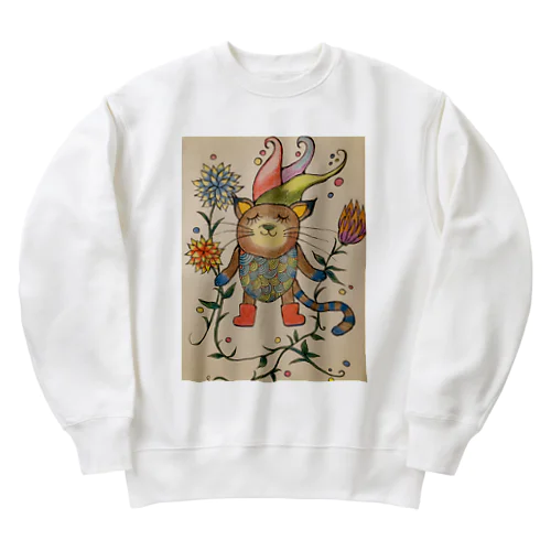 カラフル猫 Heavyweight Crew Neck Sweatshirt