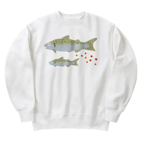 びわます親子 Heavyweight Crew Neck Sweatshirt