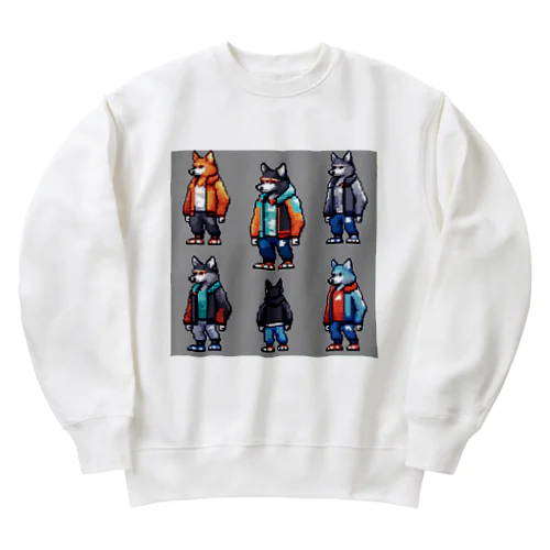 スポーティーなストリートウルフ Heavyweight Crew Neck Sweatshirt