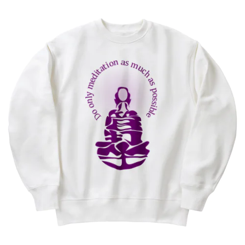 只管打坐h.t.　紫 Heavyweight Crew Neck Sweatshirt