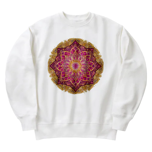 ピンク曼荼羅001 Heavyweight Crew Neck Sweatshirt