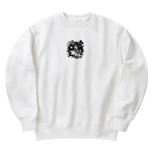 宇宙猫 Heavyweight Crew Neck Sweatshirt